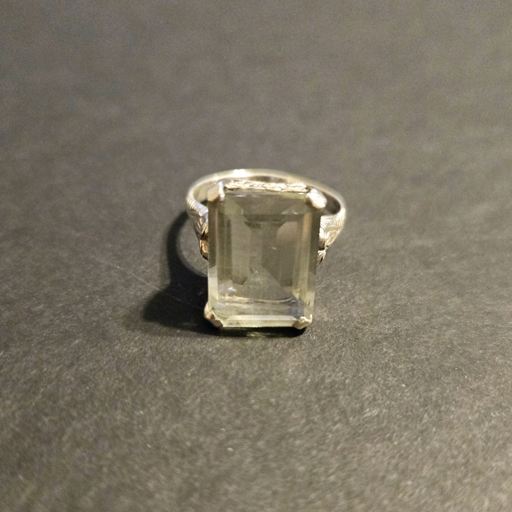 Sterling silver,.925, green amethyst ring - Picture 1 of 4
